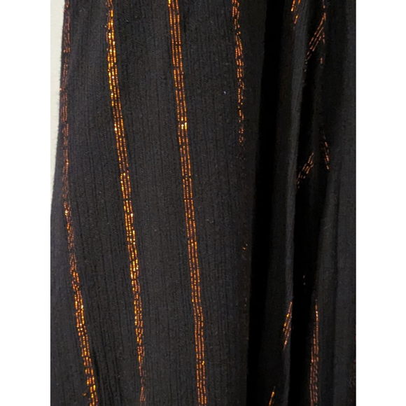 Women's Armani Exchange Black & Orange Striped Short Sleeve Dress Size 12 - Picture 4 of 9